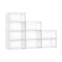 VEVOR Shoe Storage Boxes, 9 Pack Clear Stackable Shoe Boxes Storage Organizers with Magnetic Door, Fit up to US Size 13, Plastic