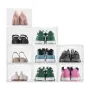 VEVOR Shoe Storage Boxes, 9 Pack Clear Stackable Shoe Boxes Storage Organizers with Magnetic Door, Fit up to US Size 13, Plastic