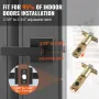 Passage Door Handle, 1 Pack Matte Black Door Lever, Left or Right Handing Reversible Lever Non-Locking, 45° Rotation to Open, Un