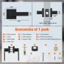 Passage Door Handle, 1 Pack Matte Black Door Lever, Left or Right Handing Reversible Lever Non-Locking, 45° Rotation to Open, Un