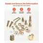 906 Pcs Bolts and Nuts Assortment Kit, Metric Machine Screws and Flat Washers, Alloy Steel M4/M5/M6/M8 Multiple Size, for Equipm