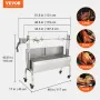 Roaster Spit Rotisserie BBQ Grill Pig Lamb Chicken Roaster 50W 132LBS