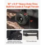 Garden Utility Trailer, 28 Cu. Ft. & 800kg, ATV UTV Trailer, Tow Behind Steel Dump Trailers, Removable Rear Panel, Heavy Duty Pu