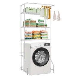 Over Washer and Dryer Storage Shelf Single Row 3 Tiers Washer Rack White