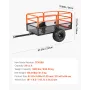 VEVOR Garden Utility Trailer, 28 Cu. Ft. & 800kg, ATV UTV Trailer, Tow Behind Steel Dump Trailers, Removable Rear Panel, Heavy D