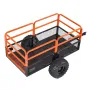 Garden Utility Trailer, 28 Cu. Ft. & 800kg, ATV UTV Trailer, Tow Behind Steel Dump Trailers, Removable Rear Panel, Heavy Duty Pu