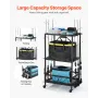 Fishing Rod Holder for 10-Rods, Mobile Fishing Pole Rack Cart with Wheels, Fish Gear Equipment Organizer for Garage Home Indoor 