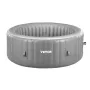VEVOR Inflatable Hot Tub, 6 to 8 Person Capacity, 2400 x 660mm Round Portable Outdoor Spa, with 130 Soothing Jets, Headrest, LED