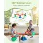Kids Seesaw, 24.95 kg Load Capacity per Seat, Sit and Spin Teeter Totter with Handles, Kids Outdoor Playground Equipment, Swivel