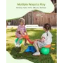 Kids Seesaw, 24.95 kg Load Capacity per Seat, Sit and Spin Teeter Totter with Handles, Kids Outdoor Playground Equipment, Swivel