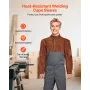 VEVOR Læder Svejsekappe Sleeve, Heavy Duty flammesikkert Kohud Sikkerhed Cape Sleeve til Mænd Kvinder, Varmebestandig til Weld