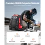 Welding Backpack, 25.2L Welder Backpack for Tools and Helmet, 1680D High-Density Polyester Extreme Gear Pack with Helmet Bag, Mu