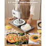 Manual Pizza Dough Press Machine, 9.5 inch Pizza Pastry Press Plate, Stainless Steel Bread Presser, Commercial Chapati Sheet Cru