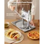 Manual Pizza Dough Press Machine, 9.5 inch Pizza Pastry Press Plate, Stainless Steel Bread Presser, Commercial Chapati Sheet Cru