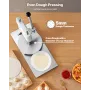 Manual Pizza Dough Press Machine, 9.5 inch Pizza Pastry Press Plate, Stainless Steel Bread Presser, Commercial Chapati Sheet Cru