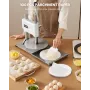 Manual Pizza Dough Press Machine, 9.5 inch Pizza Pastry Press Plate, Stainless Steel Bread Presser, Commercial Chapati Sheet Cru