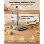 Manual Pizza Dough Press Machine, 9.5 inch Pizza Pastry Press Plate, Stainless Steel Bread Presser, Commercial Chapati Sheet Cru