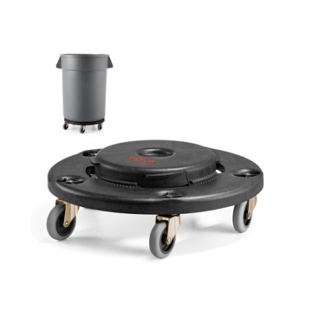 Round Trash Can Dolly Fit 20, 32, 44, 55 Gal Garbage Container 500lbs