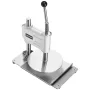 Manual Pizza Dough Press Machine, 9.5 inch Pizza Pastry Press Plate, Stainless Steel Bread Presser, Commercial Chapati Sheet Cru