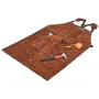Leather Welding Work Apron, Heavy Duty Cowhide Flame Resistant Welding Apron, Heat-Resistant Blacksmith Welder Aprons with 6 Too