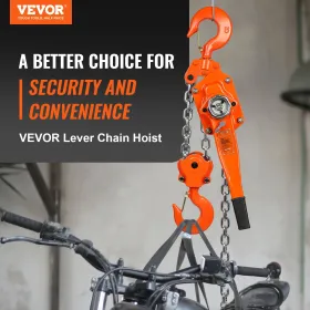 Manual Lever Chain Hoist, 6 Ton 13200 lbs Capacity 20 FT Come Along, G80 Galvanized Carbon Steel with Weston Double-Pawl Brake,