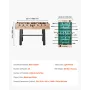 VEVOR Foosball Table, 140 cm Standard Size Table, Indoor Full Size Foosball Tables for Home, Family, and Game Room, Durable Socc