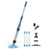Pool Vacuum 8.5 GPM Rechargeable Pool Cleaner Max. 1H with Extension Pole