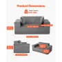 Loveseat Sofa, 160 cm 2-Seats Couch for Living Room, Modern Small Corduroy Couch with Pocket Springs, Soft Cushions, Comfy Loves