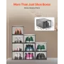 VEVOR Shoe Storage Boxes, 9 Pack Clear Stackable Shoe Boxes Storage Organizers with Magnetic Door, Fit up to US Size 13, Plastic