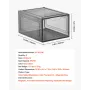 Shoe Storage Boxes, 9 Pack Clear Stackable Shoe Boxes Storage Organizers with Magnetic Door, Fit up to US Size 13, Plastic Sneak