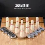 Shuffleboard Table, 11.5 ft Shuffleboard for Family Game Rooms, 2 in 1 Shuffleboard and Bowling Combo Game Set, with Scratch-Res