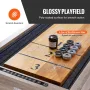 VEVOR Shuffleboard Table, 11.5 ft Shuffleboard for Family Game Rooms, 2 in 1 Shuffleboard and Bowling Combo Game Set, with Scrat