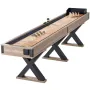 Shuffleboard Table, 11.5 ft Shuffleboard for Family Game Rooms, 2 in 1 Shuffleboard and Bowling Combo Game Set, with Scratch-Res