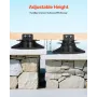 Deck Blocks 24 PCS, 2000lbs / 907.18kg Load Capacity Deck Support Plastic Pedestal Paver, Raising 1.18 - 2.36 inch / 30 - 60 mm,