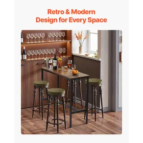 Bar Table, Sturdy Metal Frame High Top Pub Table, Narrow Long Kitchen Dining, Cocktail Counter Bar Height Desk, Easy to Assemble