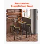 Bar Table, Sturdy Metal Frame High Top Pub Table, Narrow Long Kitchen Dining, Cocktail Counter Bar Height Desk, Easy to Assemble