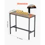 Barbord, Robust Metalstel High Top Pub Bord, Smal Langt Køkken