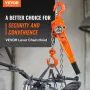Manual Lever Chain Hoist, 1-1/2 Ton 1496.9 kg Capacity 6.1m Come Along, G80 Galvanized Carbon Steel with Weston Double-Pawl Brak