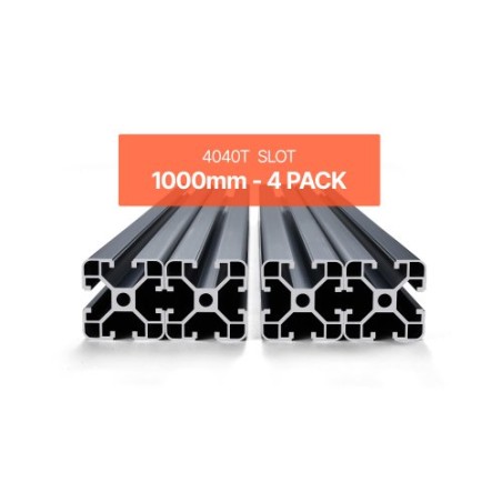 4PCS 39.4 in (1000 mm) T Slot 4040 Aluminum Extrusion Anodized Linear Rail