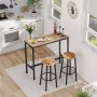 VEVOR Bar Table, Sturdy Metal Frame High Top Pub Table, Narrow Long Kitchen Dining, Cocktail Counter Bar Height Desk, Easy to As