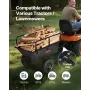 Garden Utility Trailer, 10 Cu. Ft 227 kg, ATV UTV Hauling Trailer, Tow Behind Poly Dump Cart with 16" Tires, Hand Pull or Foot P