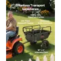 Garden Utility Trailer, 10 Cu. Ft 227 kg, ATV UTV Hauling Trailer, Tow Behind Poly Dump Cart with 16" Tires, Hand Pull or Foot P