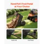 Garden Utility Trailer, 10 Cu. Ft 227 kg, ATV UTV Hauling Trailer, Tow Behind Poly Dump Cart with 16" Tires, Hand Pull or Foot P