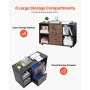 2 Drawer Wooden File Cabinet, Mobile Filing Cabinet with Open Shelves, Lateral Rolling File Storage with Lockable Wheels, Modern