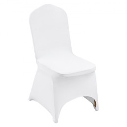 50pcs Chair Cover Wedding Spandex White Chair Covers Stretch Fabric Removable Washable Protective Slipcovers for Weddings