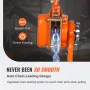 Manual Lever Chain Hoist, 1-1/2 Ton 1496.9 kg Capacity 6.1m Come Along, G80 Galvanized Carbon Steel with Weston Double-Pawl Brak