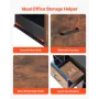 2 Drawer Wooden File Cabinet, Mobile Filing Cabinet with Open Shelves, Lateral Rolling File Storage with Lockable Wheels, Modern