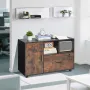 VEVOR Wood File Cabinet, Mobile Filing Cabinet with Open Shelves, Lockable Lateral Rolling File Storage with Adjustable Shelves,