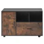 VEVOR Wood File Cabinet, Mobile Filing Cabinet with Open Shelves, Lockable Lateral Rolling File Storage with Adjustable Shelves,