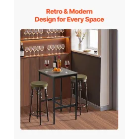VEVOR Bar Table, Sturdy Metal Frame High Top Pub Table, Small Kitchen Dining, Cocktail Coffee Counter Bar Height Desk, Easy to A
